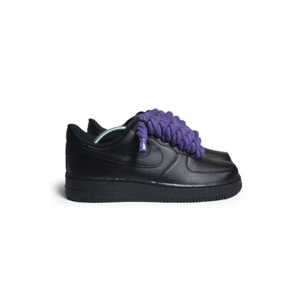 Custom Black Sneakers “Rope Laces”#1